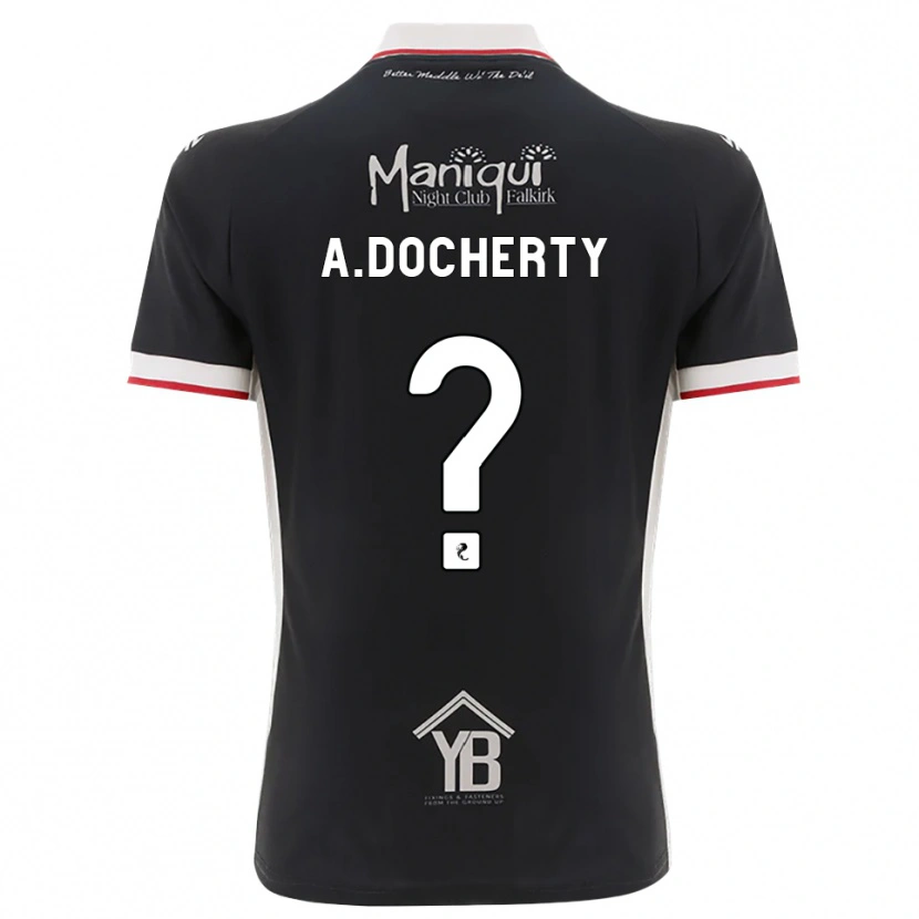 Danxen Uomo Maglia Aimie Docherty #0 Nero Bianco Rosso Kit Gara Home 2026/27 Maglietta