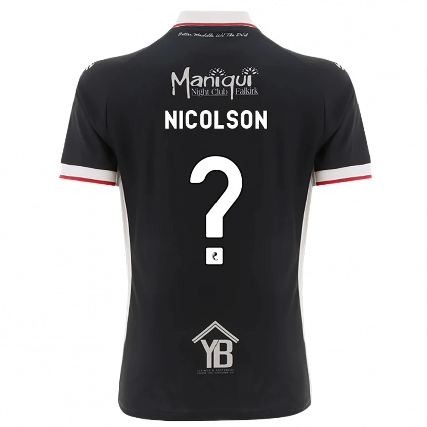 Danxen Uomo Maglia Amanda Nicolson #0 Nero Bianco Rosso Kit Gara Home 2026/27 Maglietta