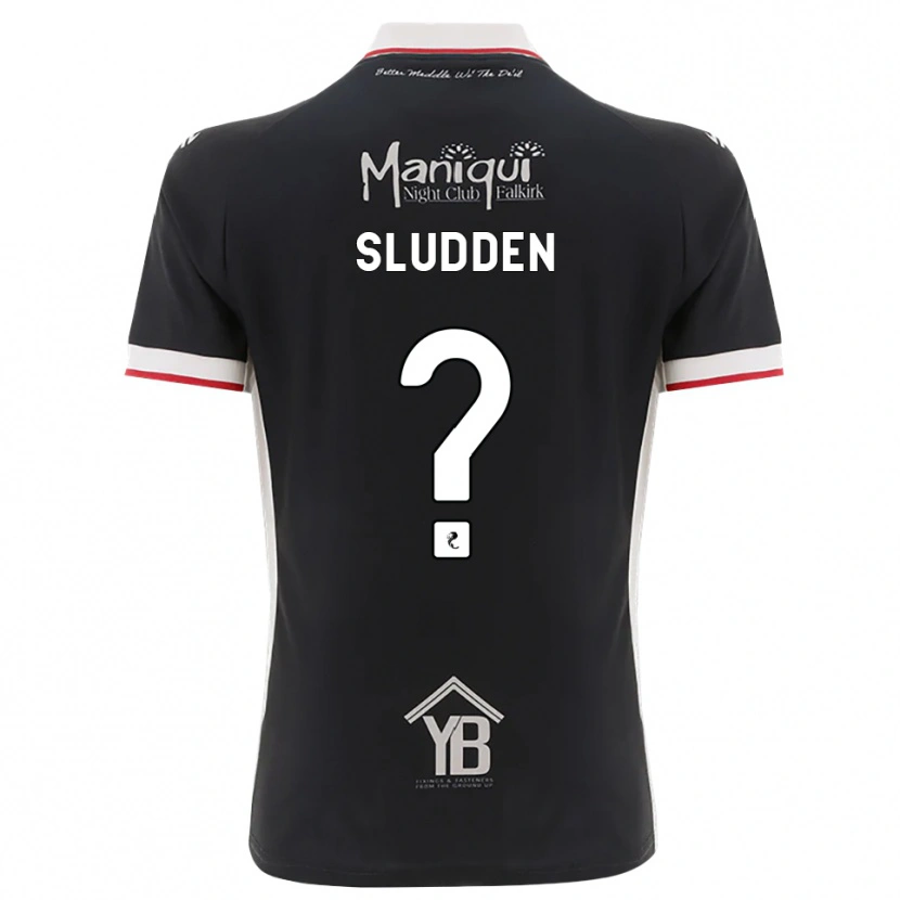 Danxen Uomo Maglia Erin Sludden #0 Nero Bianco Rosso Kit Gara Home 2026/27 Maglietta