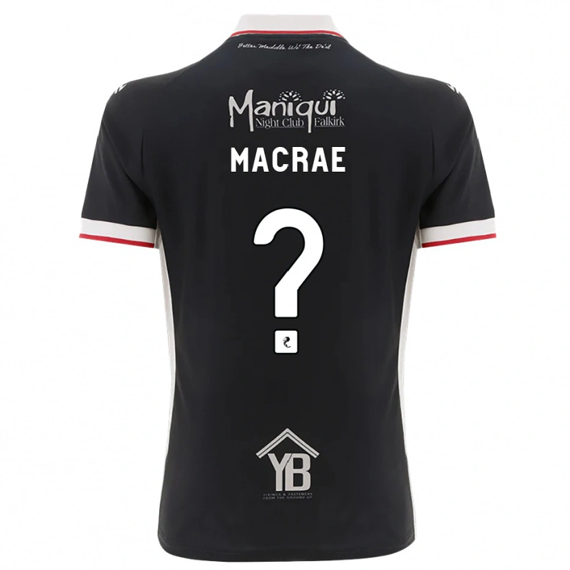 Danxen Uomo Maglia Jane Macrae #0 Nero Bianco Rosso Kit Gara Home 2026/27 Maglietta