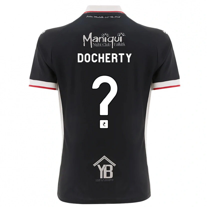 Danxen Uomo Maglia Rachel Docherty #0 Nero Bianco Rosso Kit Gara Home 2026/27 Maglietta