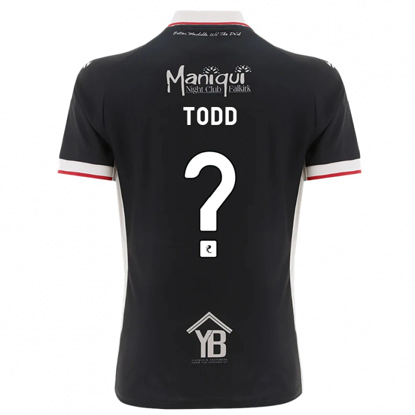 Danxen Uomo Maglia Shannon Todd #0 Nero Bianco Rosso Kit Gara Home 2026/27 Maglietta