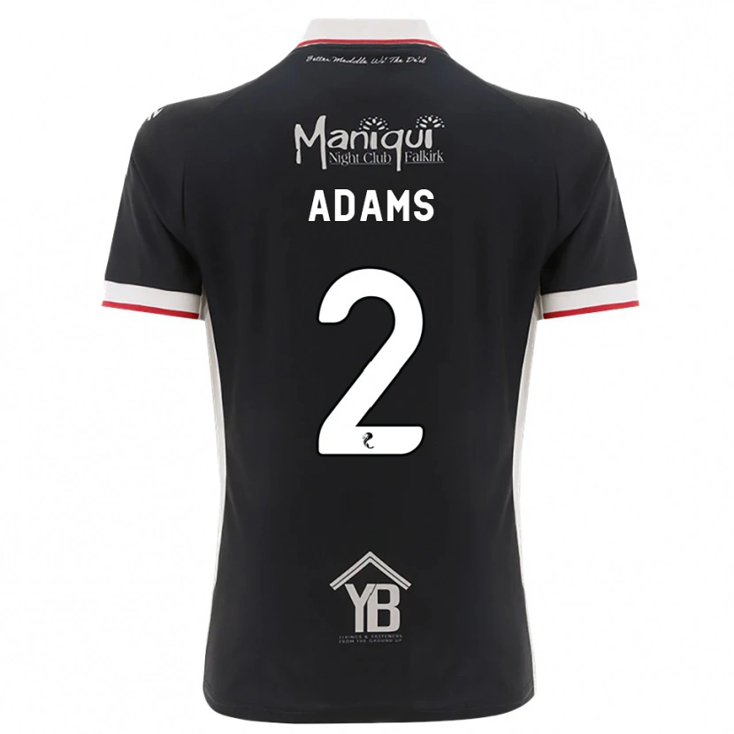Danxen Uomo Maglia Keelan Adams #2 Nero Bianco Rosso Kit Gara Home 2026/27 Maglietta