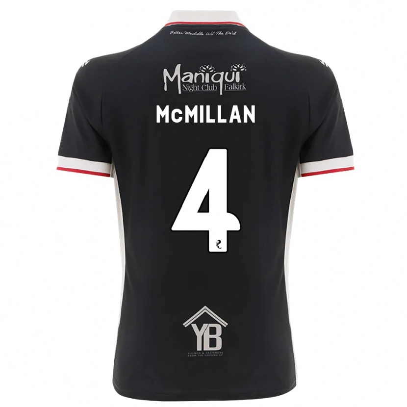 Danxen Uomo Maglia Jack Mcmillan #4 Nero Bianco Rosso Kit Gara Home 2026/27 Maglietta