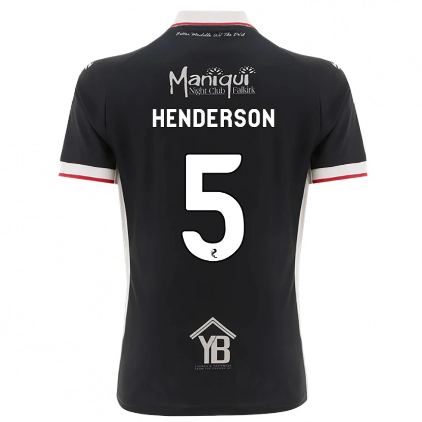 Danxen Uomo Maglia Liam Henderson #5 Nero Bianco Rosso Kit Gara Home 2026/27 Maglietta