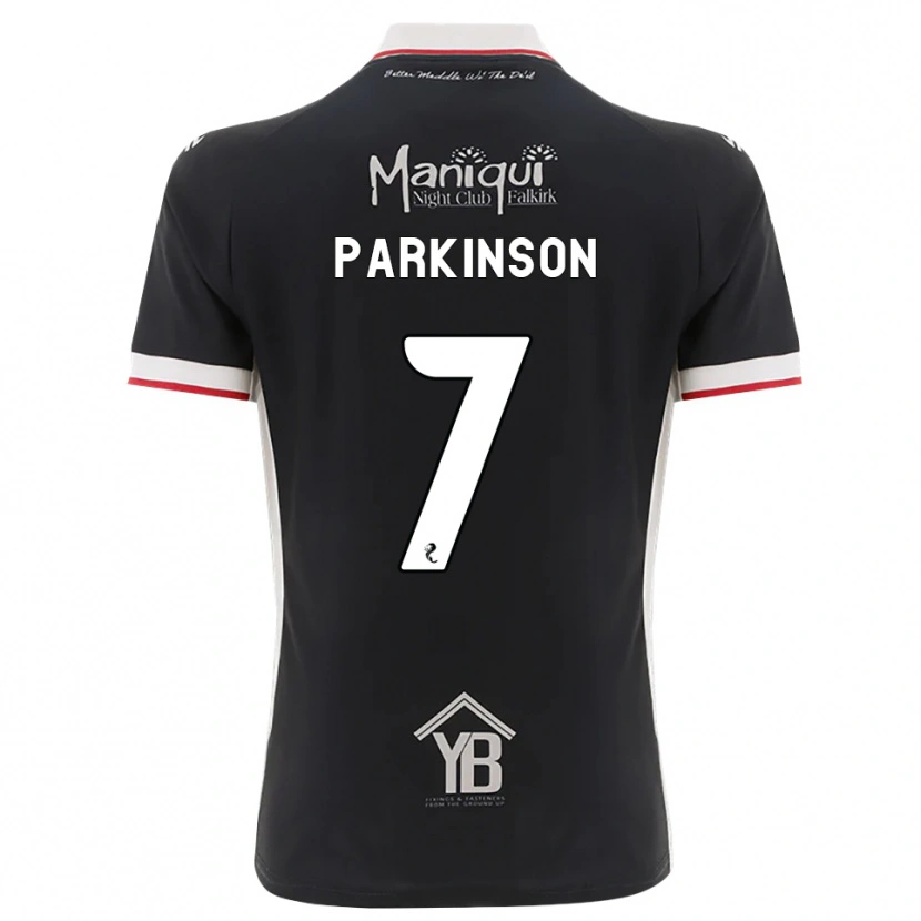 Danxen Uomo Maglia Ben Parkinson #7 Nero Bianco Rosso Kit Gara Home 2026/27 Maglietta