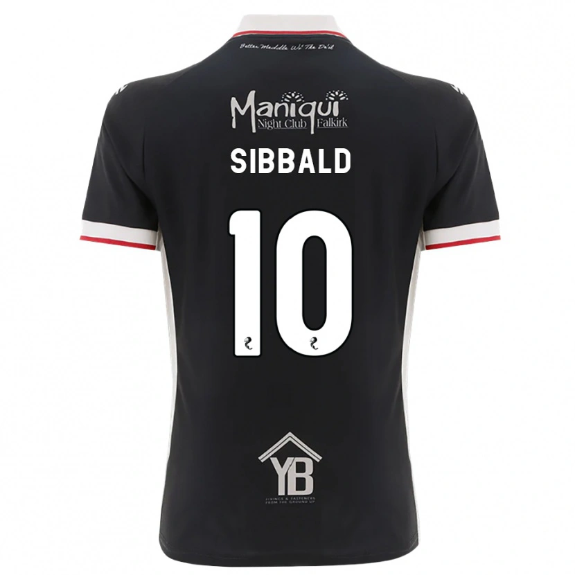 Danxen Uomo Maglia Craig Sibbald #10 Nero Bianco Rosso Kit Gara Home 2026/27 Maglietta