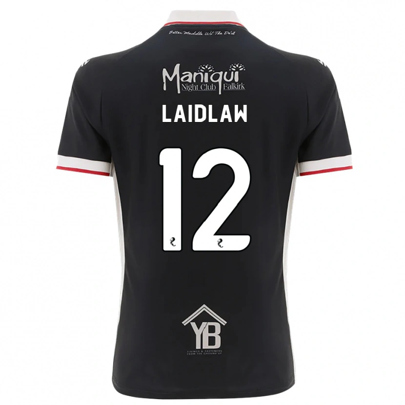 Danxen Uomo Maglia Ethan Laidlaw #12 Nero Bianco Rosso Kit Gara Home 2026/27 Maglietta