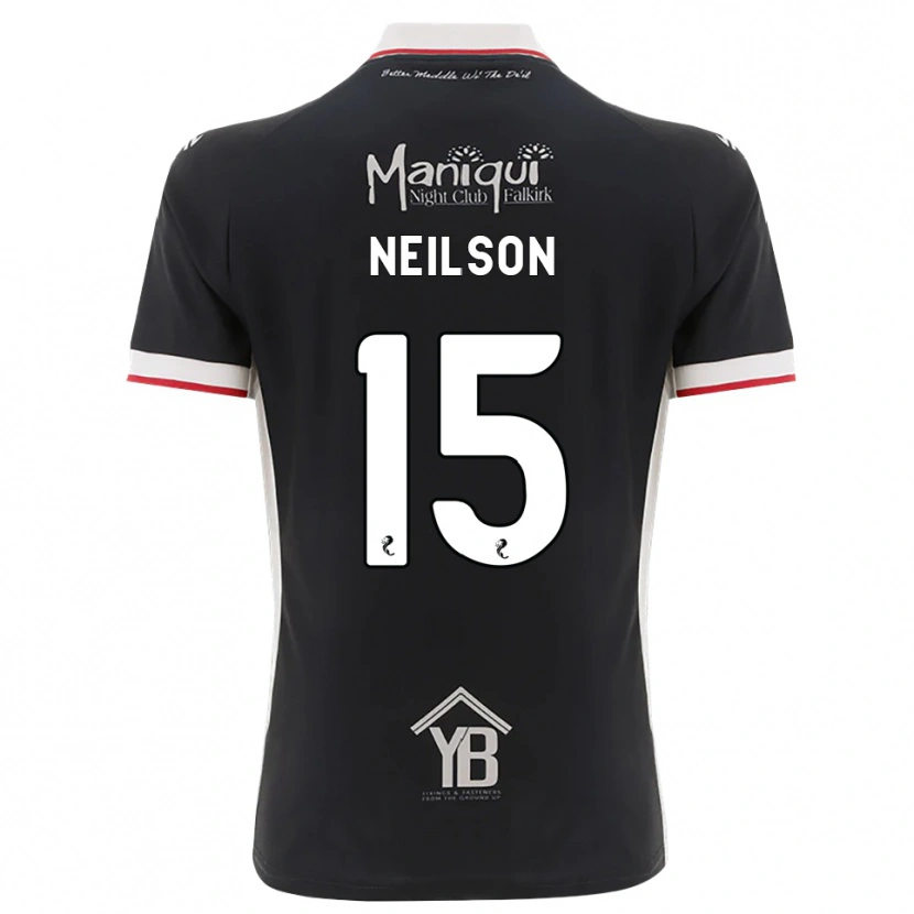Danxen Uomo Maglia Lewis Neilson #15 Nero Bianco Rosso Kit Gara Home 2026/27 Maglietta