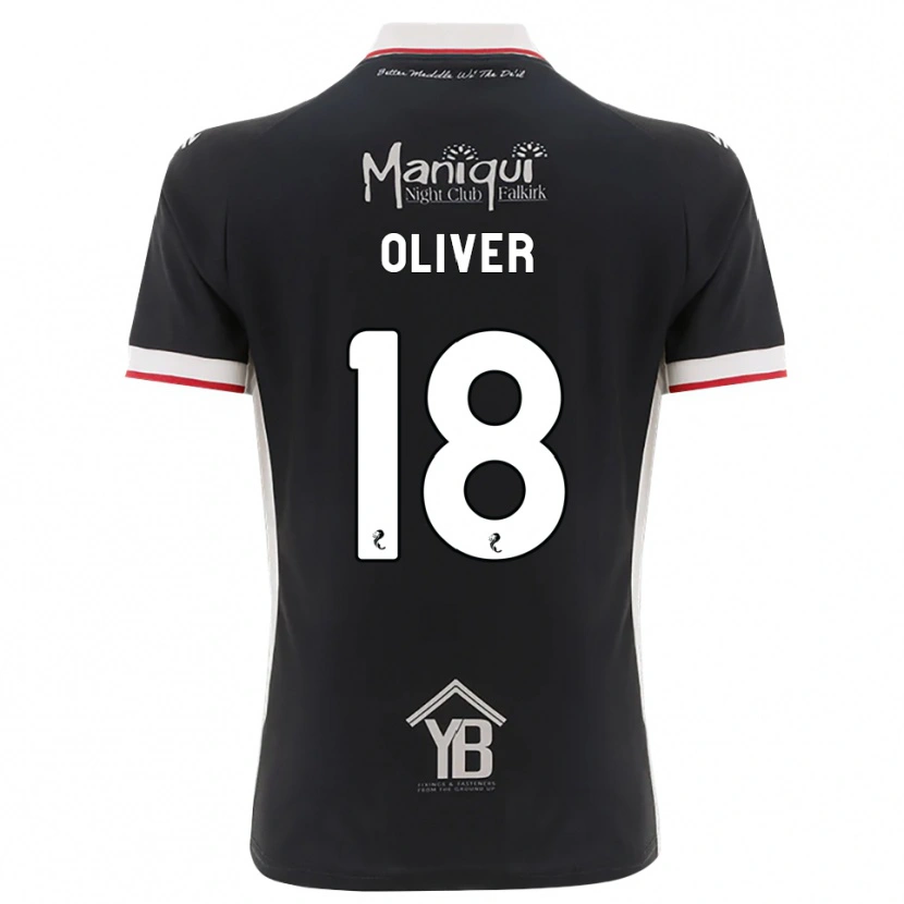 Danxen Uomo Maglia Gary Oliver #18 Nero Bianco Rosso Kit Gara Home 2026/27 Maglietta