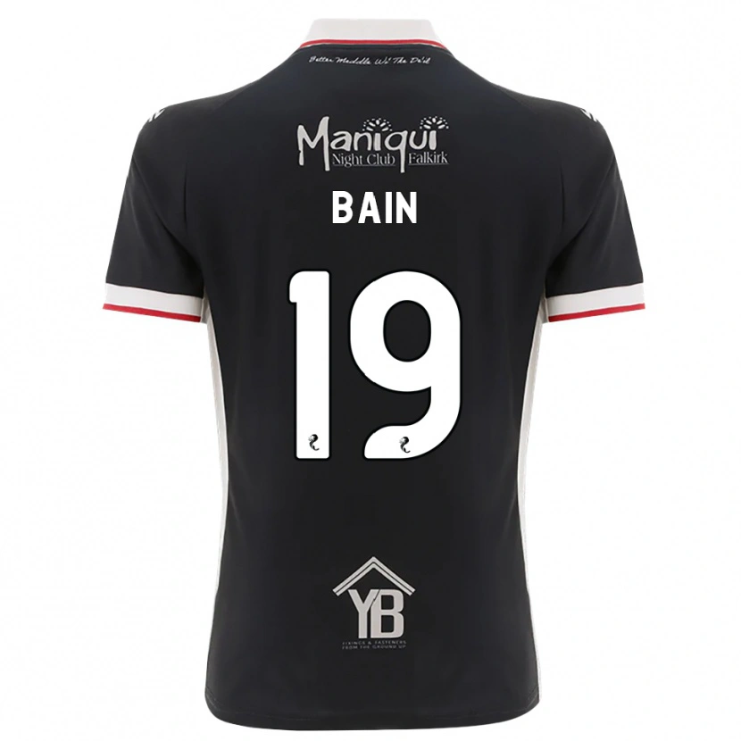 Danxen Uomo Maglia Scott Bain #19 Nero Bianco Rosso Kit Gara Home 2026/27 Maglietta