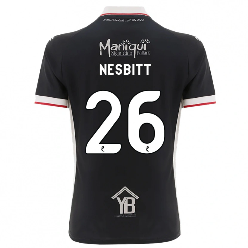 Danxen Uomo Maglia Aidan Nesbitt #26 Nero Bianco Rosso Kit Gara Home 2026/27 Maglietta