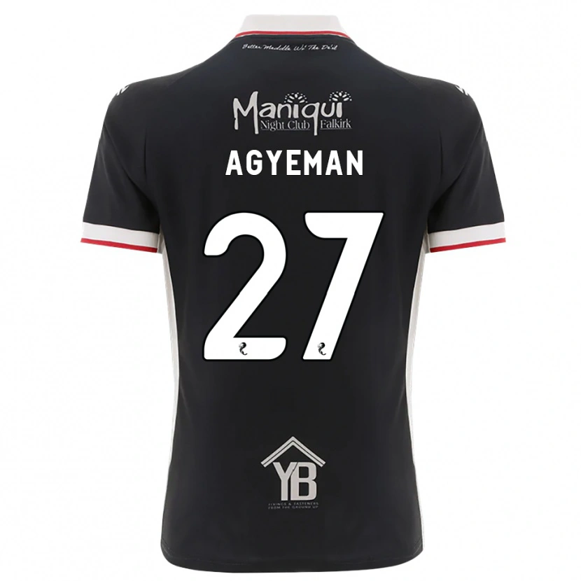 Danxen Uomo Maglia Alfie Agyeman #27 Nero Bianco Rosso Kit Gara Home 2026/27 Maglietta