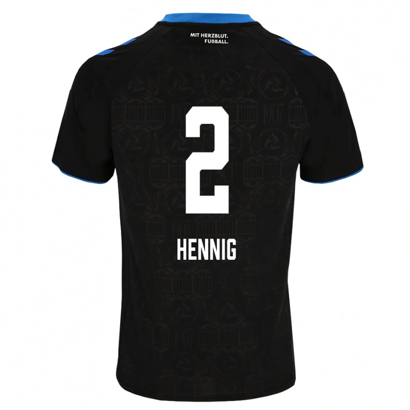 Danxen Uomo Maglia Lenny Hennig #2 Nero Bianco Rosso Kit Gara Home 2026/27 Maglietta
