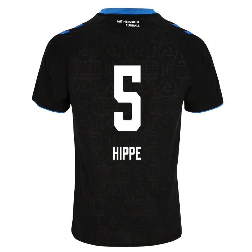Danxen Uomo Maglia Maximilian Hippe #5 Nero Bianco Rosso Kit Gara Home 2026/27 Maglietta