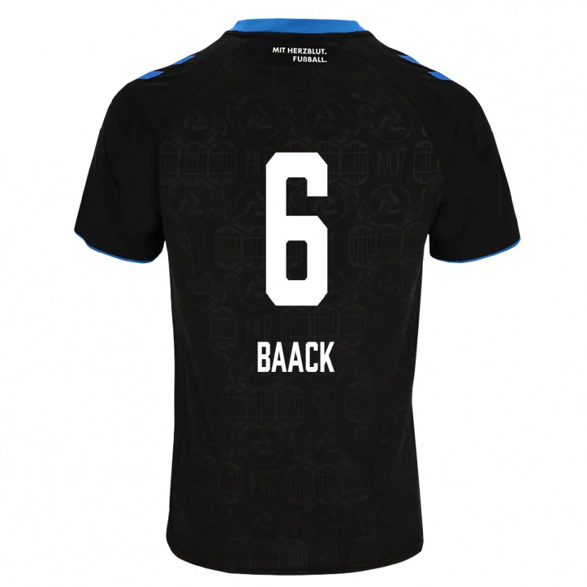 Danxen Uomo Maglia Tom Baack #6 Nero Bianco Rosso Kit Gara Home 2026/27 Maglietta