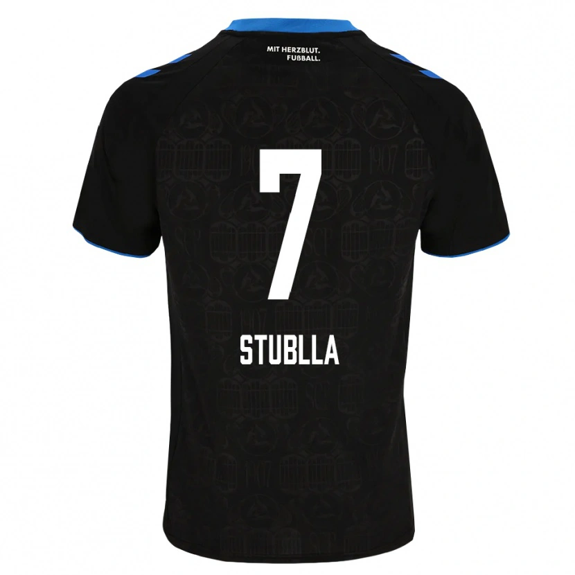 Danxen Uomo Maglia Shkrep Stublla #7 Nero Bianco Rosso Kit Gara Home 2026/27 Maglietta