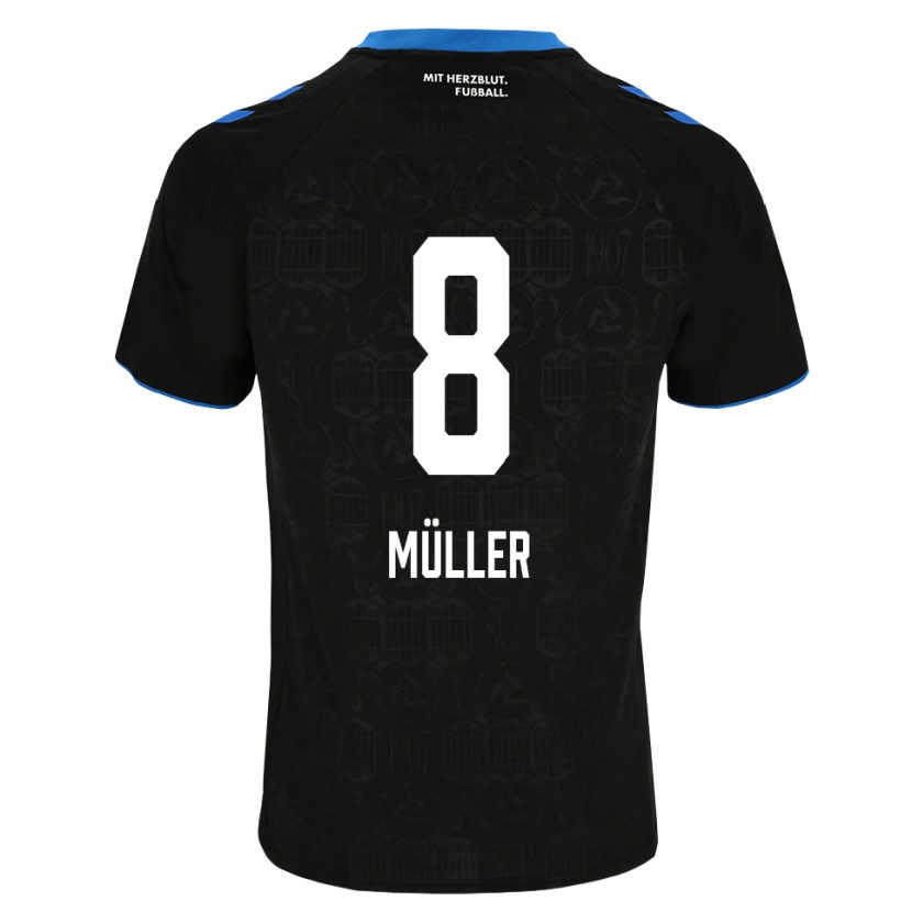 Danxen Uomo Maglia Carlos Müller #8 Nero Bianco Rosso Kit Gara Home 2026/27 Maglietta