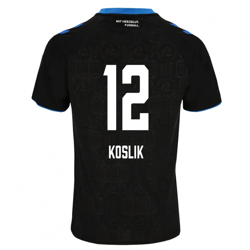 Danxen Uomo Maglia Michel Koslik #12 Nero Bianco Rosso Kit Gara Home 2026/27 Maglietta