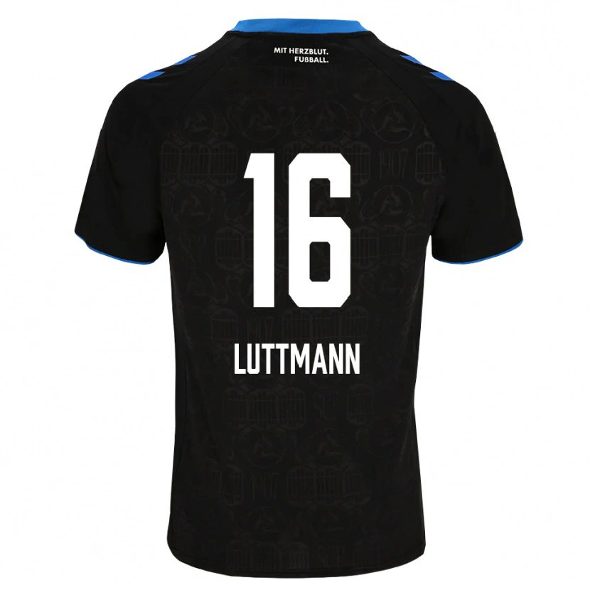 Danxen Uomo Maglia Magnus Luttmann #16 Nero Bianco Rosso Kit Gara Home 2026/27 Maglietta