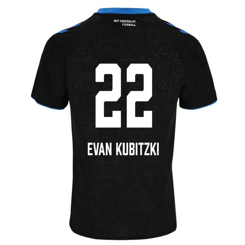 Danxen Uomo Maglia Jaden Evan Kubitzki #22 Nero Bianco Rosso Kit Gara Home 2026/27 Maglietta