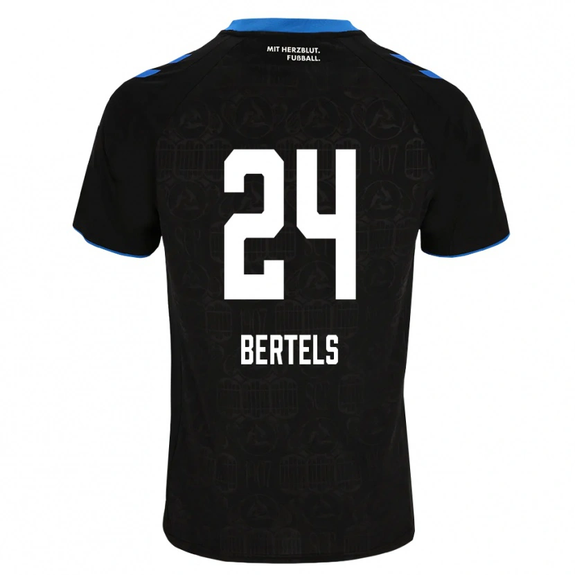 Danxen Uomo Maglia Felix Bertels #24 Nero Bianco Rosso Kit Gara Home 2026/27 Maglietta