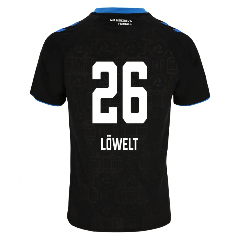 Danxen Uomo Maglia Luca Löwelt #26 Nero Bianco Rosso Kit Gara Home 2026/27 Maglietta