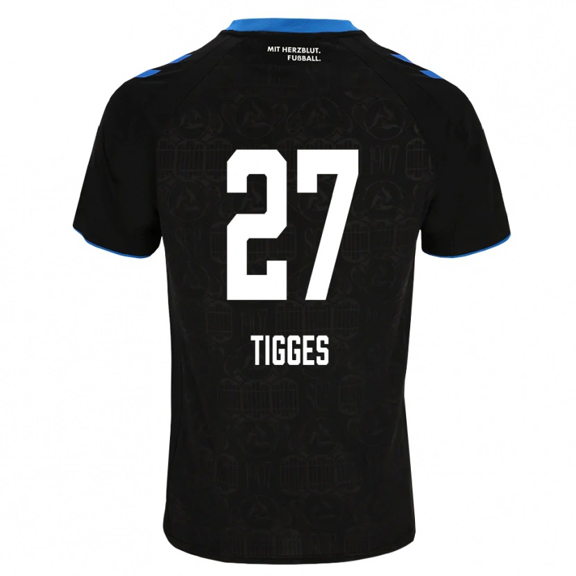 Danxen Uomo Maglia Steffen Tigges #27 Nero Bianco Rosso Kit Gara Home 2026/27 Maglietta