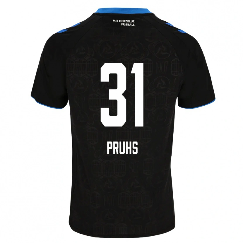 Danxen Uomo Maglia Florian Pruhs #31 Nero Bianco Rosso Kit Gara Home 2026/27 Maglietta