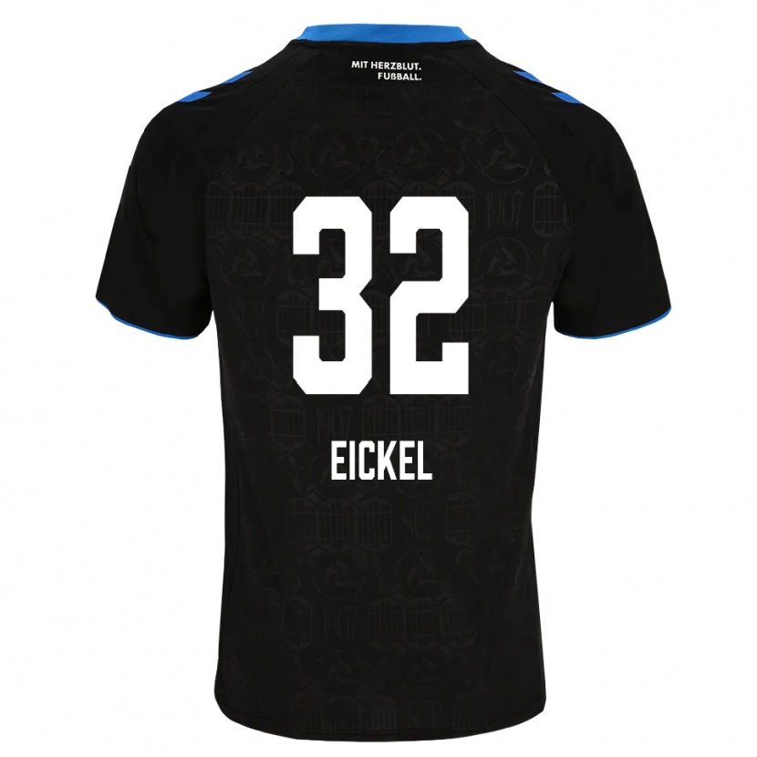 Danxen Uomo Maglia Lasse Eickel #32 Nero Bianco Rosso Kit Gara Home 2026/27 Maglietta