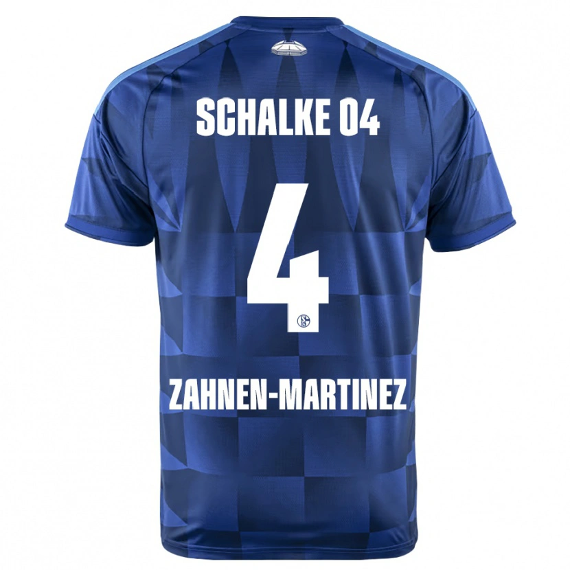 Danxen Uomo Maglia Pablo Zahnen-Martinez #4 Blu Scuro Giallo Bianco Kit Gara Home 2026/27 Maglietta