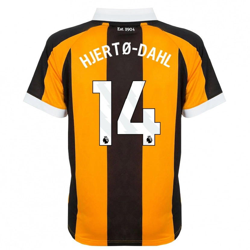Danxen Uomo Maglia Jens Hjertø-Dahl #14 Arancione Nero Bianco Kit Gara Home 2026/27 Maglietta