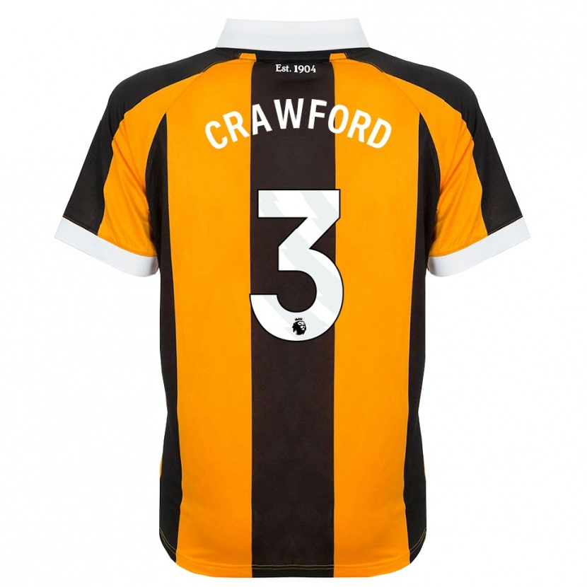 Danxen Uomo Maglia Jude Crawford #3 Arancione Nero Bianco Kit Gara Home 2026/27 Maglietta