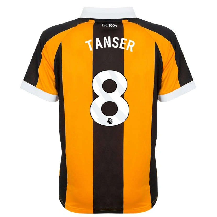 Danxen Uomo Maglia Ellie Tanser #8 Arancione Nero Bianco Kit Gara Home 2026/27 Maglietta