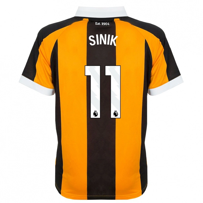 Danxen Uomo Maglia Doğukan Sinik #11 Arancione Nero Bianco Kit Gara Home 2026/27 Maglietta