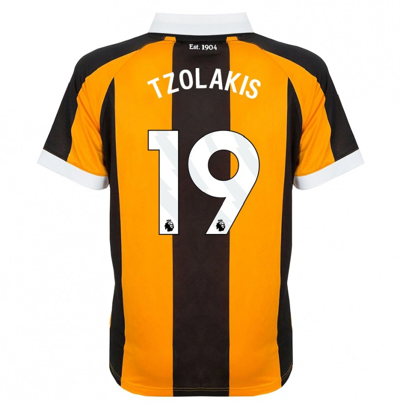 Danxen Uomo Maglia Konstantinos Tzolakis #19 Arancione Nero Bianco Kit Gara Home 2026/27 Maglietta