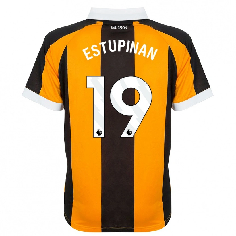 Danxen Uomo Maglia Óscar Estupiñán #19 Arancione Nero Bianco Kit Gara Home 2026/27 Maglietta