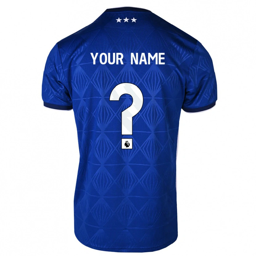 Danxen Uomo Maglia Il Tuo Nome #0 Blu Medio Bianco Rosso Kit Gara Home 2026/27 Maglietta