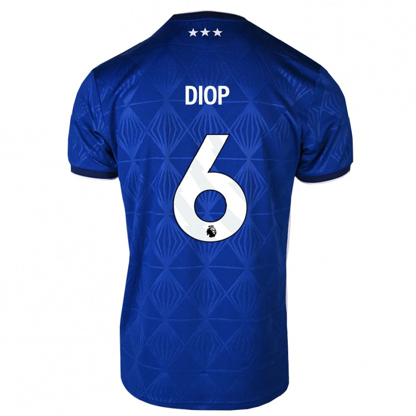 Danxen Uomo Maglia Issa Diop #6 Blu Medio Bianco Rosso Kit Gara Home 2026/27 Maglietta