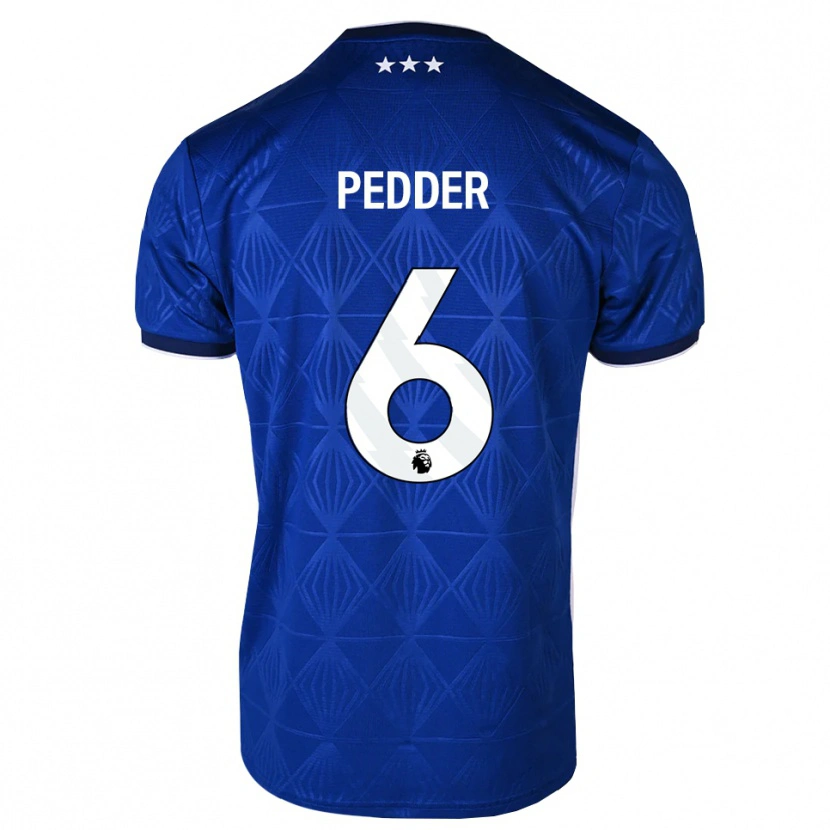 Danxen Uomo Maglia Indiana Pedder #6 Blu Medio Bianco Rosso Kit Gara Home 2026/27 Maglietta