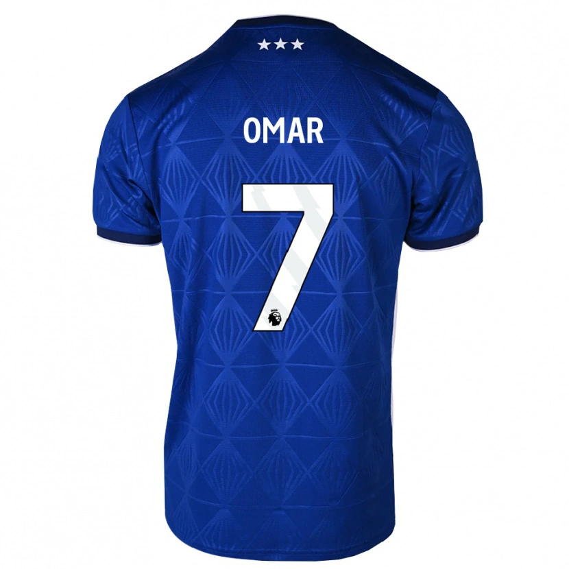 Danxen Uomo Maglia Ahmed Omar #7 Blu Medio Bianco Rosso Kit Gara Home 2026/27 Maglietta