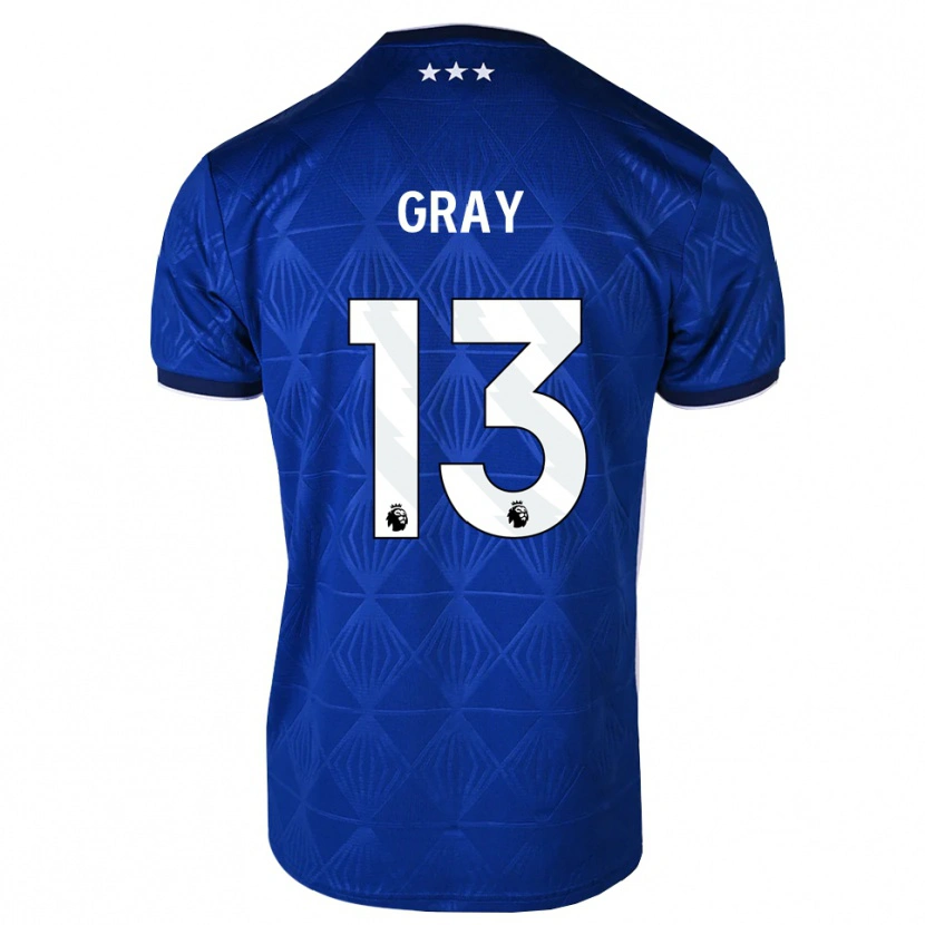 Danxen Uomo Maglia Henry Gray #13 Blu Medio Bianco Rosso Kit Gara Home 2026/27 Maglietta