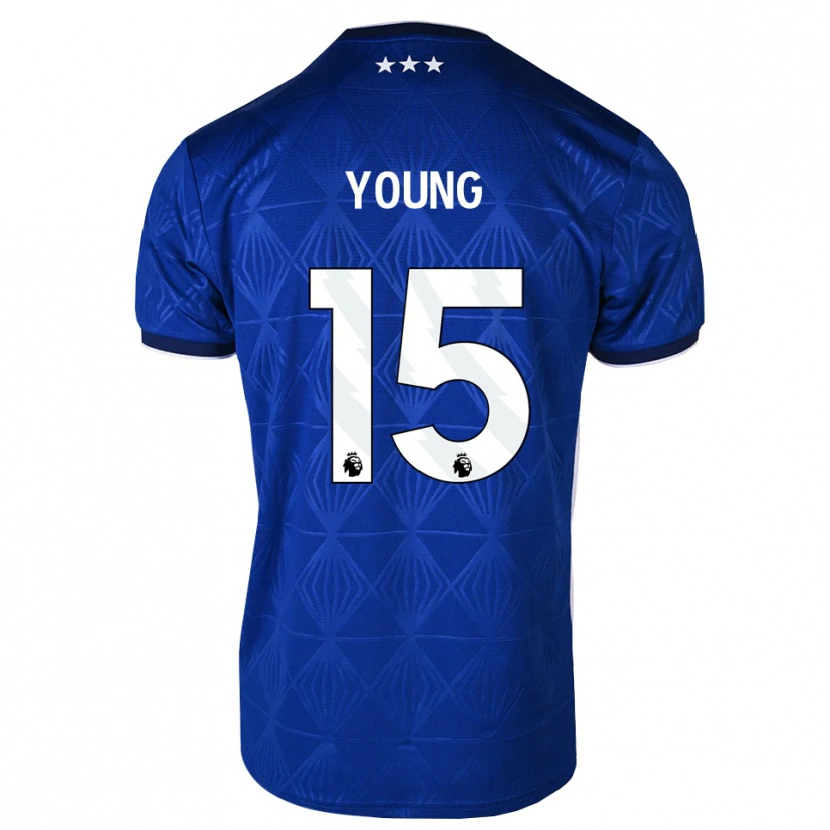 Danxen Uomo Maglia Ashley Young #15 Blu Medio Bianco Rosso Kit Gara Home 2026/27 Maglietta