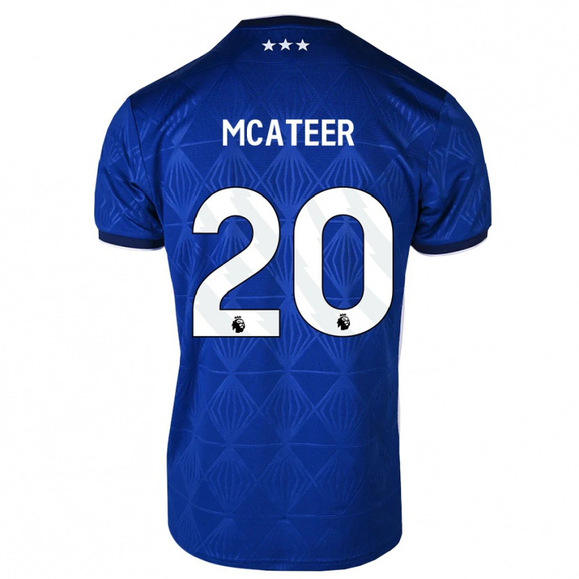 Danxen Uomo Maglia Kasey Mcateer #20 Blu Medio Bianco Rosso Kit Gara Home 2026/27 Maglietta
