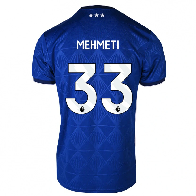 Danxen Uomo Maglia Anis Mehmeti #33 Blu Medio Bianco Rosso Kit Gara Home 2026/27 Maglietta