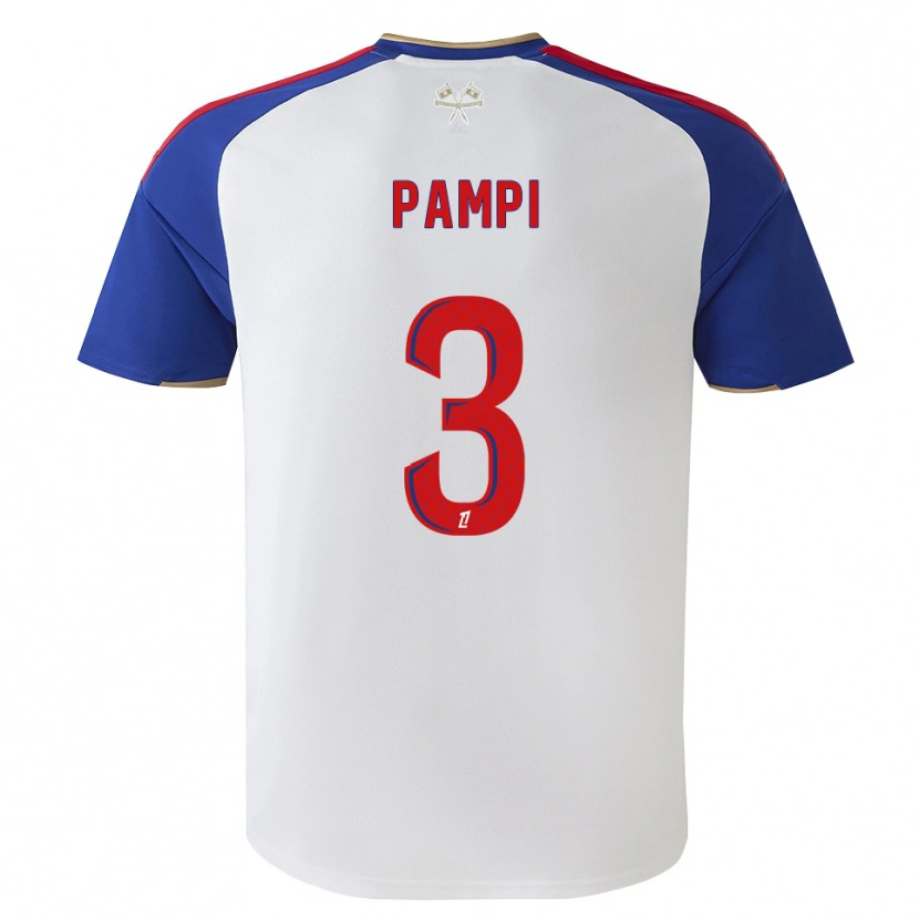 Danxen Uomo Maglia Emanuel Pampi #3 Blu Reale Rosso Bianco Kit Gara Home 2026/27 Maglietta