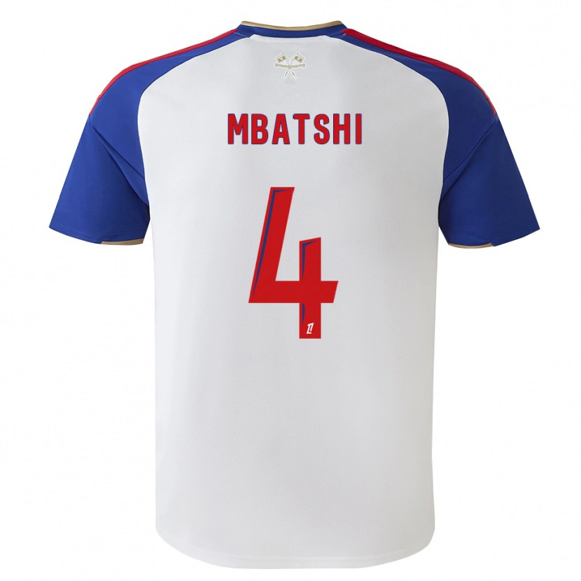 Danxen Uomo Maglia Prince Mbatshi Mukuba #4 Blu Reale Rosso Bianco Kit Gara Home 2026/27 Maglietta