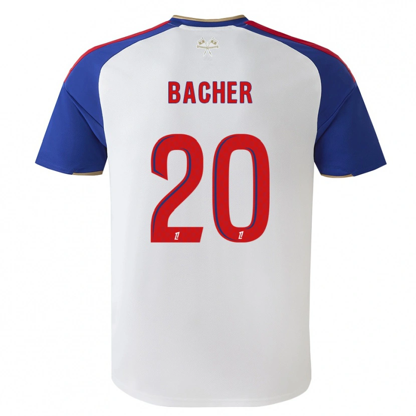 Danxen Uomo Maglia Felix Bacher #20 Blu Reale Rosso Bianco Kit Gara Home 2026/27 Maglietta