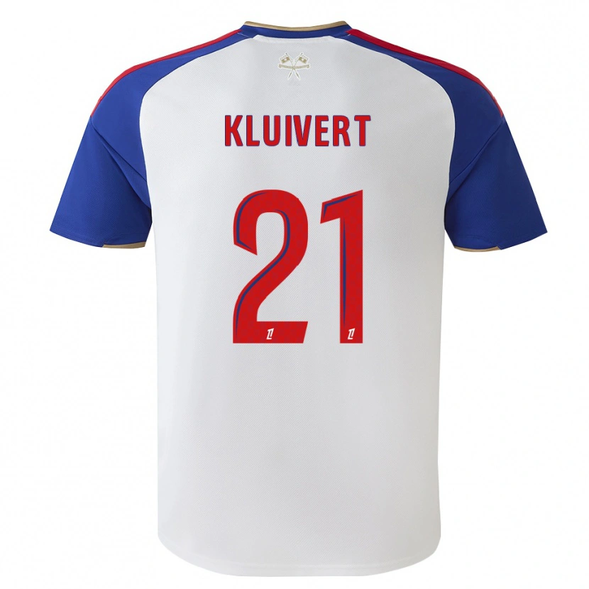 Danxen Uomo Maglia Ruben Kluivert #21 Blu Reale Rosso Bianco Kit Gara Home 2026/27 Maglietta