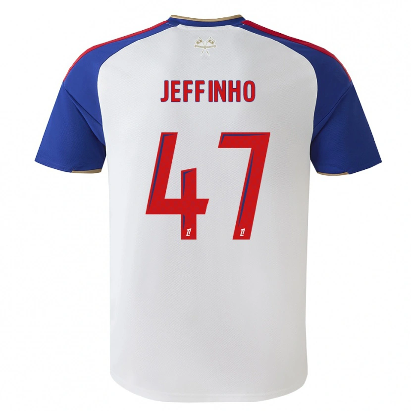 Danxen Uomo Maglia Jeffinho #47 Blu Reale Rosso Bianco Kit Gara Home 2026/27 Maglietta